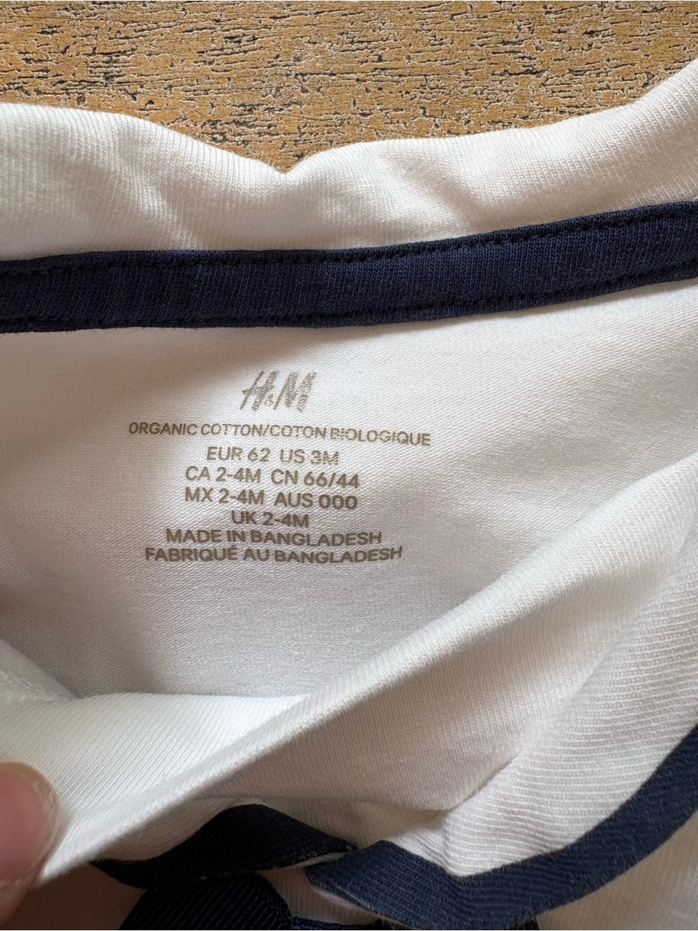 H&M Baby Sailor Dress Bodysuit 3M Organic Cotton - Picture 2 of 4